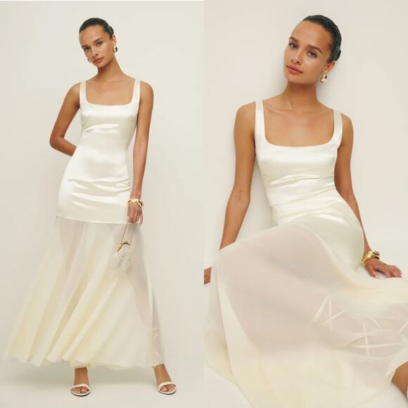 Reformation Zaire Dress Ivory - Picture 1 of 16